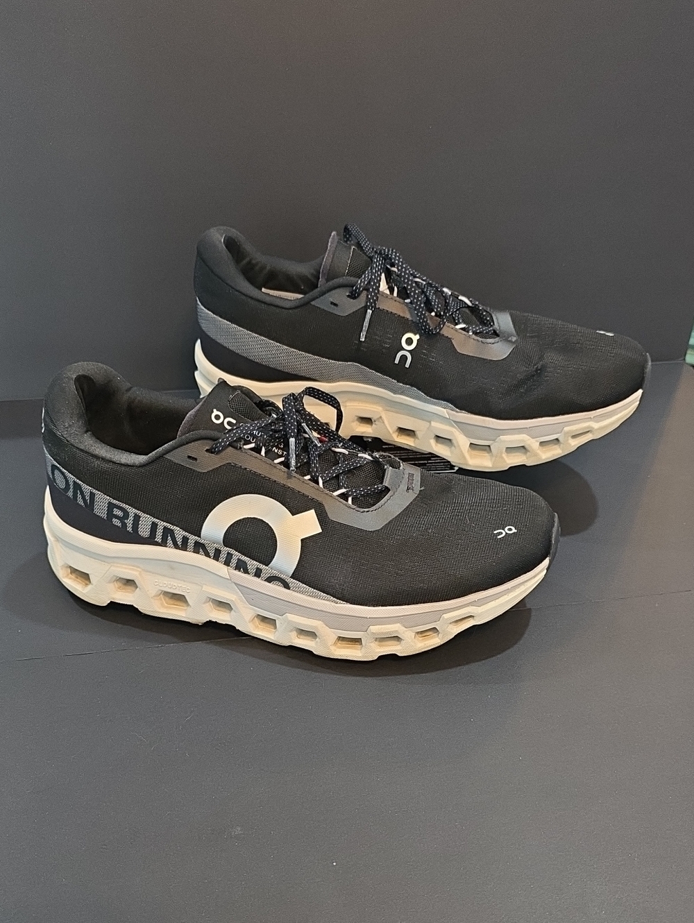 On Running Cloudmonster Men’s Shoes - Black/White Size 12.5